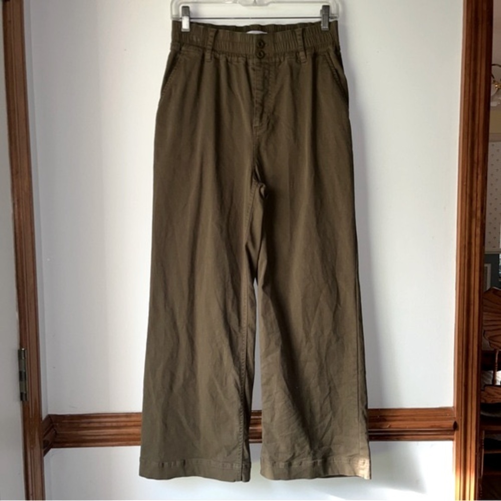 Michael Stars Kenya Cotton Twill High Rise Wide Leg Pant